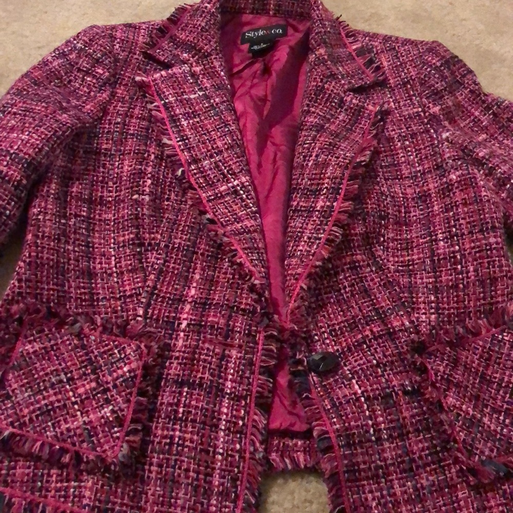 Wool Knit  Dress Blazer